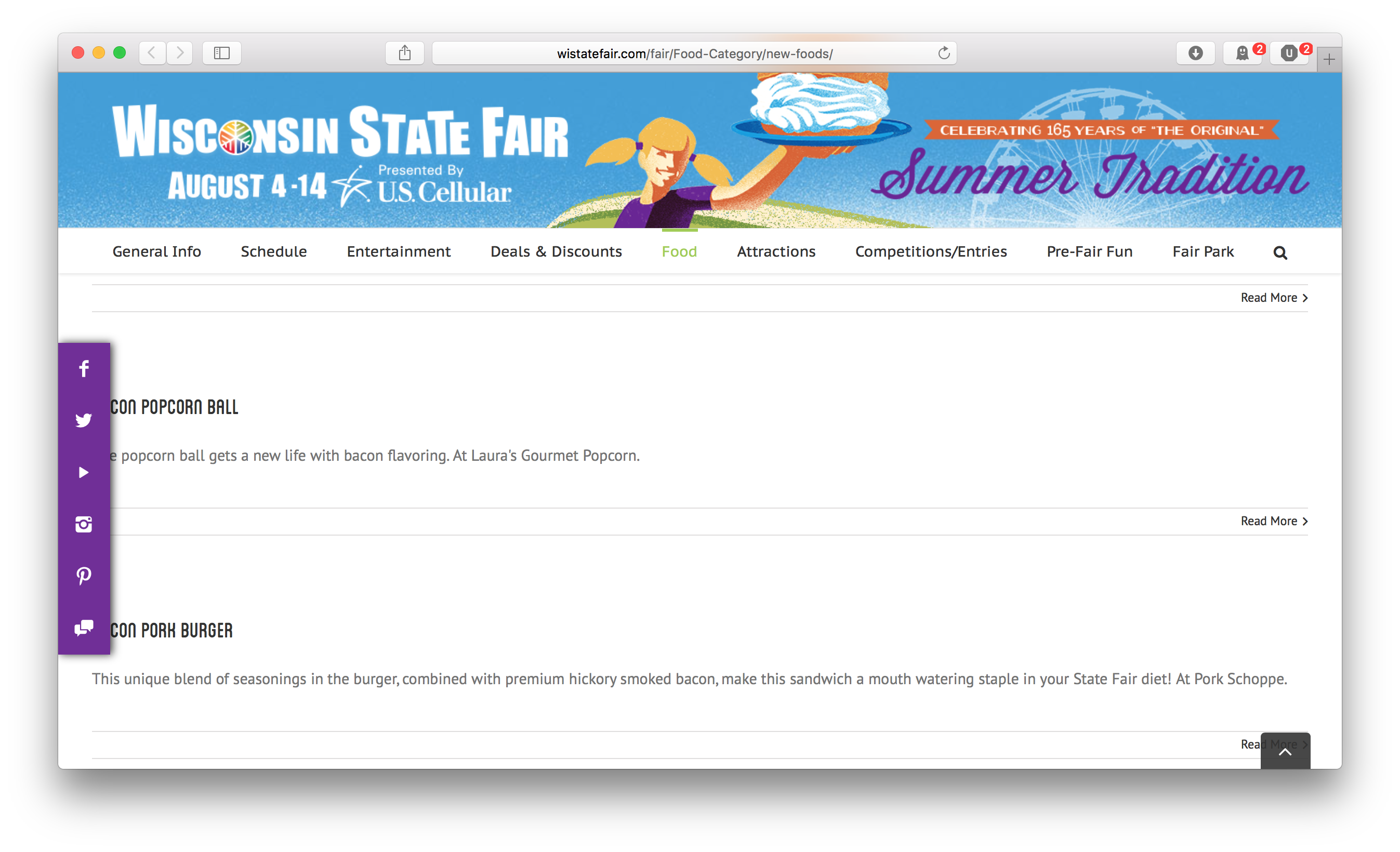 Picture of state fair website